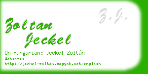 zoltan jeckel business card