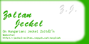 zoltan jeckel business card